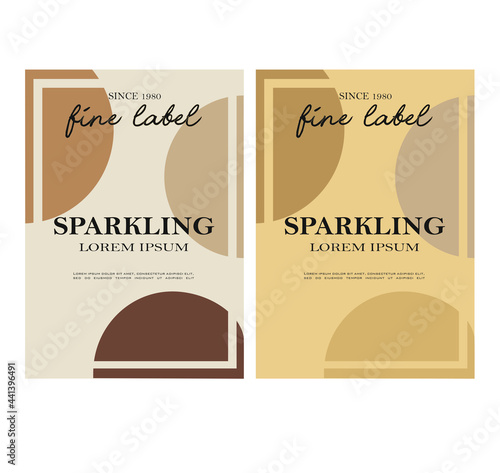 LABEL FOR WHITE AND RED CLASSIC WINE BOTTLES