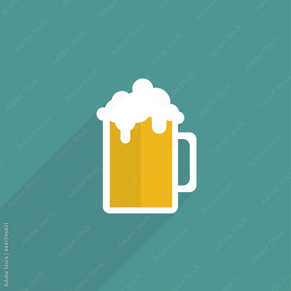 Beer icon on a white background, vector illustration Beer icon on a white background, vector illustration