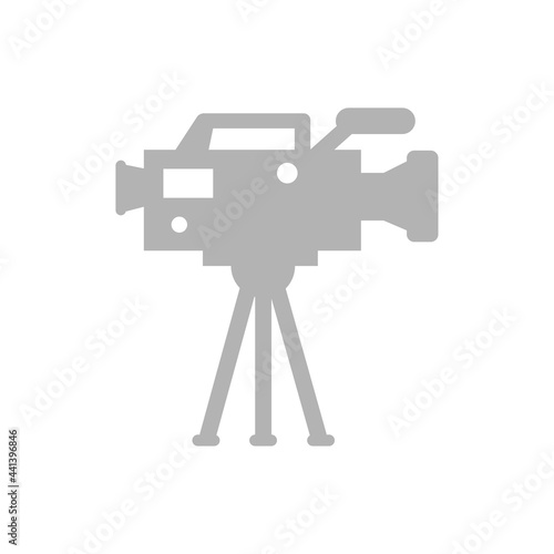 video camera icon on a white background, vector illustration