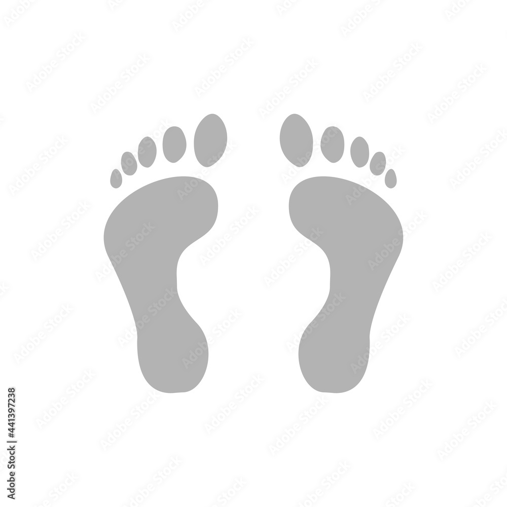 human footprint icon on a white background, vector illustration human footprint icon on a white background, vector illustration
