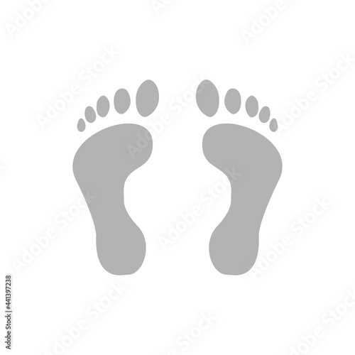 human footprint icon on a white background, vector illustration