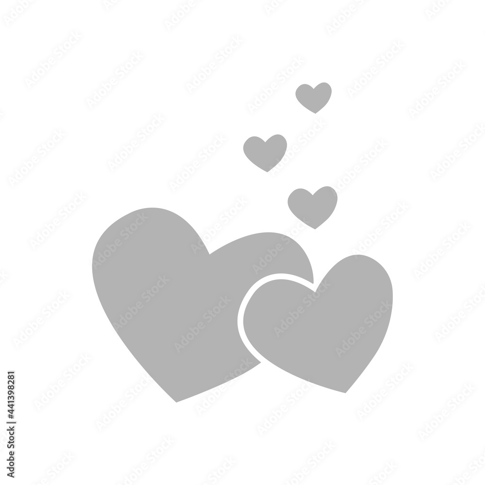 hearts icon on a white background, vector illustration hearts icon on a white background, vector illustration
