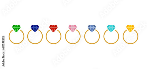 diamond ring icon on a white background, vector illustration