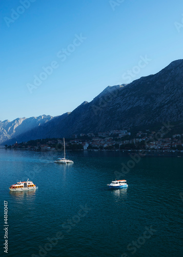 A view of Montenegro from the waters of the Adriatic Sea