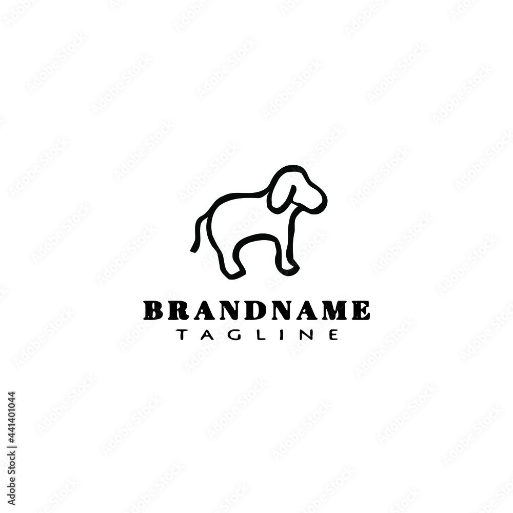 cute dog logo icon design vector vector illustration