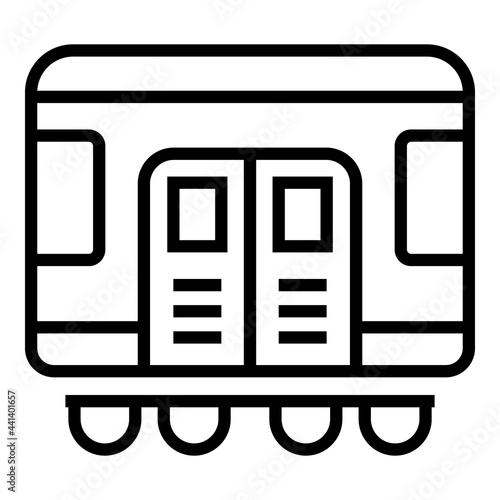 Subway metro icon. Outline Subway metro vector icon for web design isolated on white background
