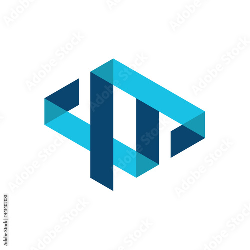 Letter SP Block Business Logo Design