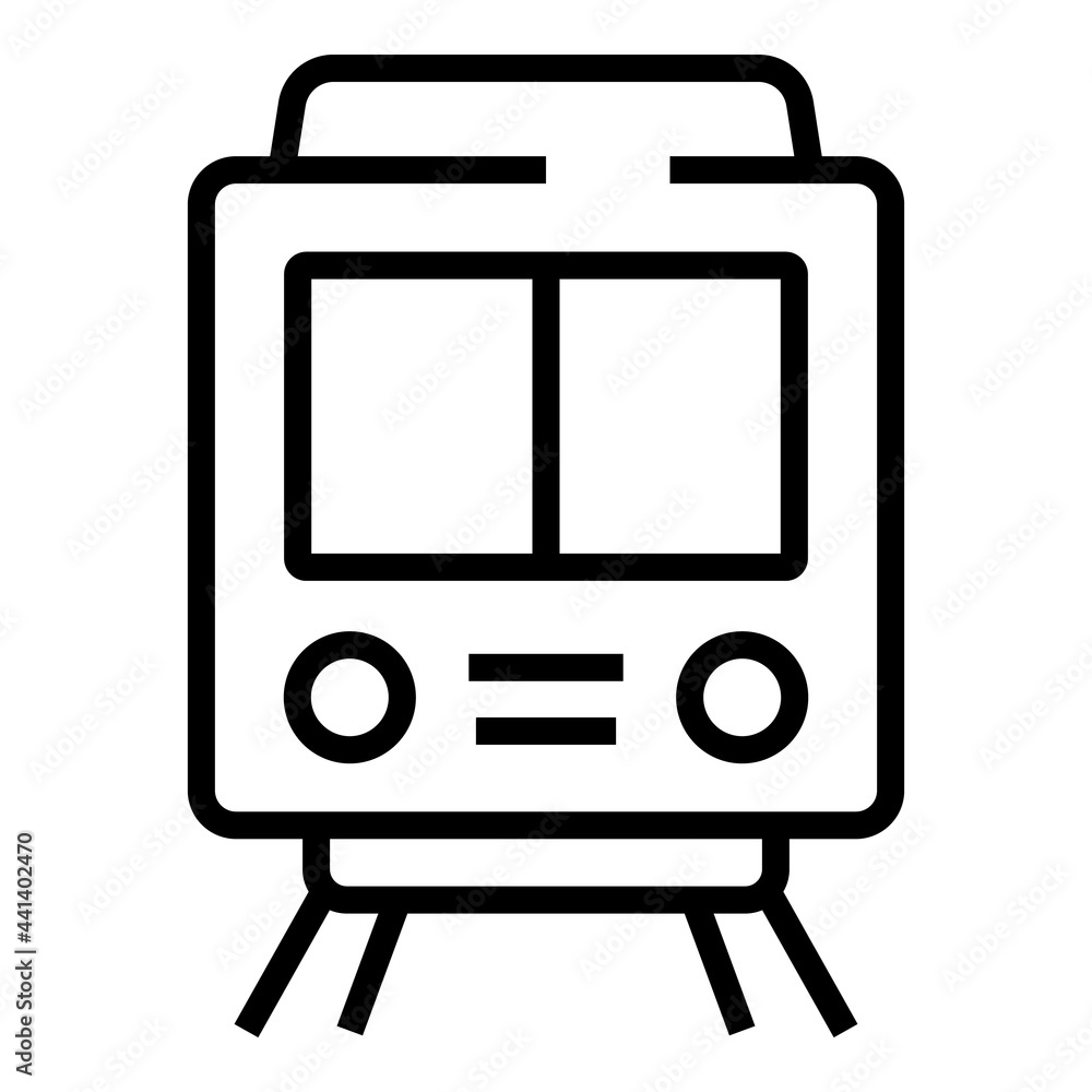 Metro train icon. Outline Metro train vector icon for web design isolated on white background Metro train icon. Outline Metro train vector icon for web design isolated on white background
