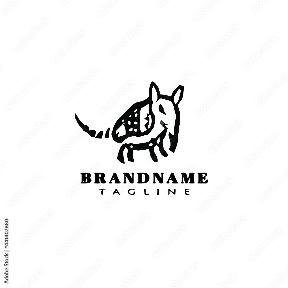 cute pangolin logo cartoon icon vector illustration