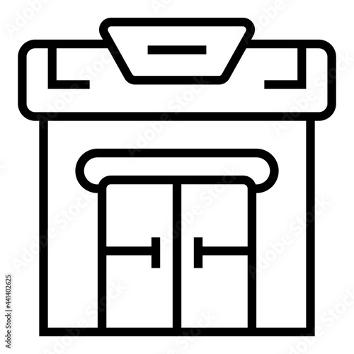 Metro exit icon. Outline Metro exit vector icon for web design isolated on white background