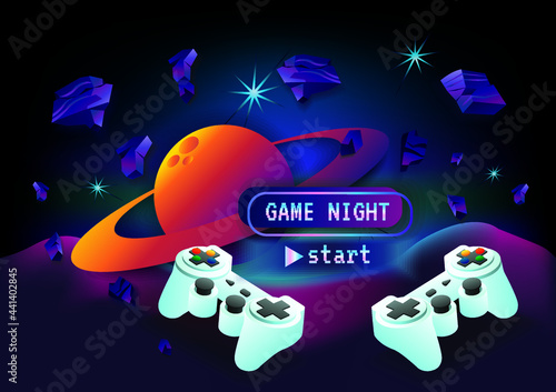 Game zone game icon background vector 