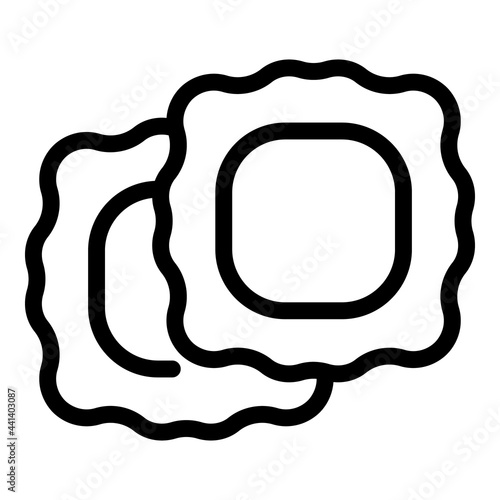 Ravioli flour icon. Outline Ravioli flour vector icon for web design isolated on white background