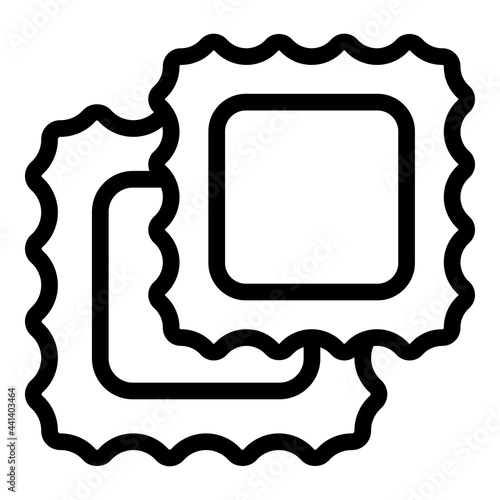 Ravioli italian icon. Outline Ravioli italian vector icon for web design isolated on white background