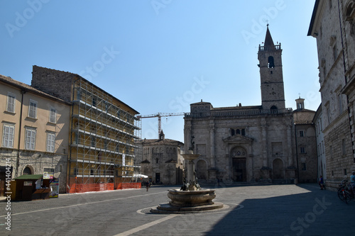 Churches and buildings in Ascoli Piceno in Italy
