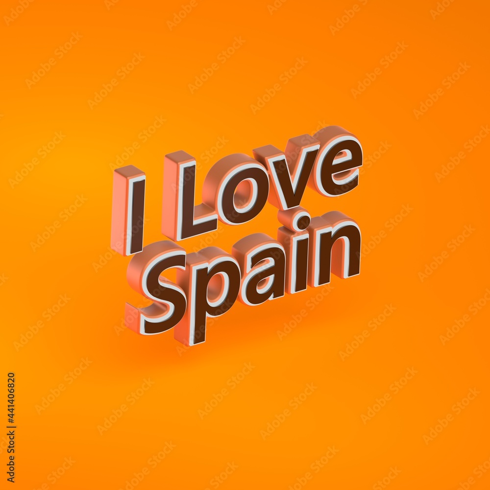 Abstract Spain 3D TEXT Rendered Poster (3D Artwork) Abstract Spain 3D TEXT Rendered Poster (3D Artwork)
