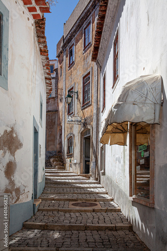 narrow street in old Portuguese town