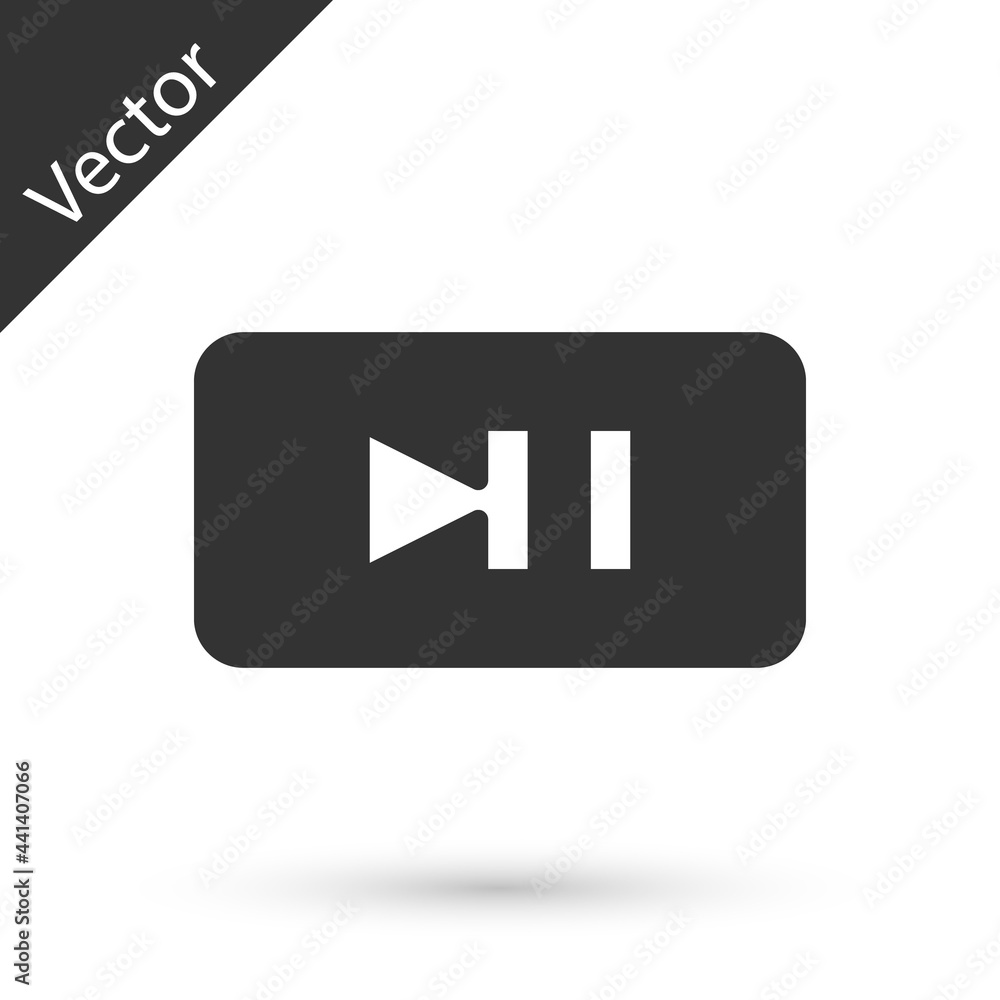 Grey Pause button icon isolated on white background. Vector Grey Pause button icon isolated on white background. Vector