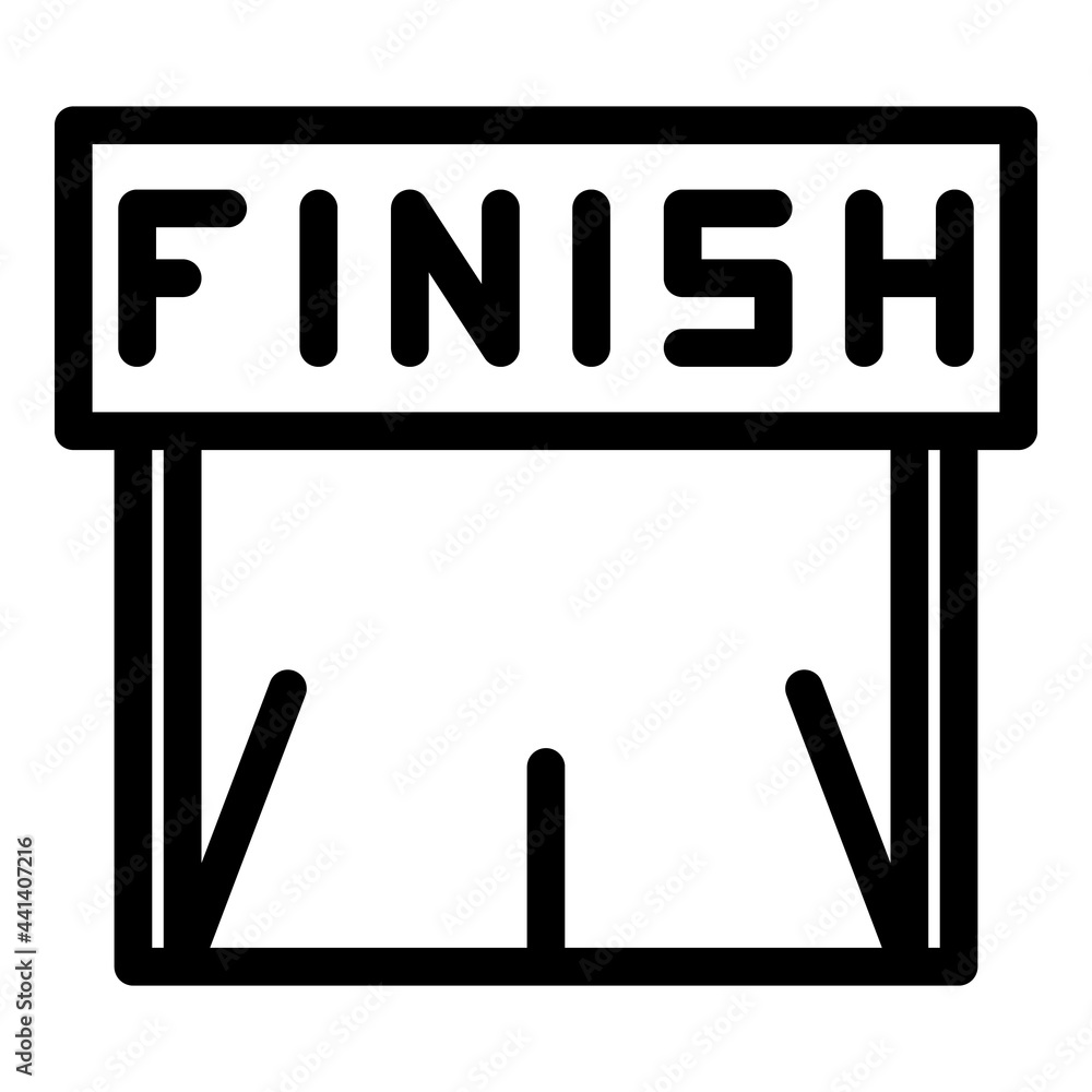 Finish banner line icon. Outline Finish banner line vector icon for web design isolated on white background Finish banner line icon. Outline Finish banner line vector icon for web design isolated on white background