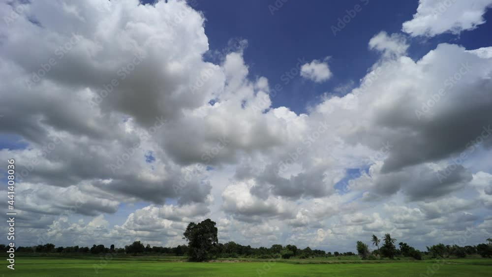 White clouds in the sky. Fluffy white clouds. timelapse of cumulus cloudscape timelapse of blue sky in the rainy season. time-lapse background White clouds in the sky. Fluffy white clouds. timelapse of cumulus cloudscape timelapse of blue sky in the rainy season. time-lapse background