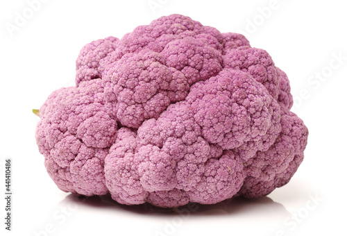 purple cauliflower isolated on white background