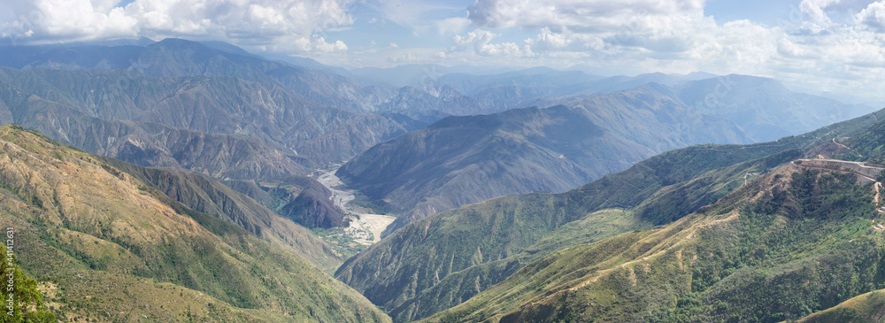 panorama of the Chicamocha's canyon at Santander Colombia