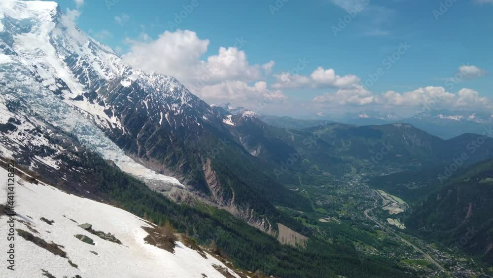 Chamonix City view from the Aiguille du Midi cable-car Chamonix City view from the Aiguille du Midi cable-car
