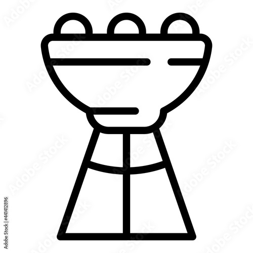 Campsite bbq cart icon. Outline Campsite bbq cart vector icon for web design isolated on white background