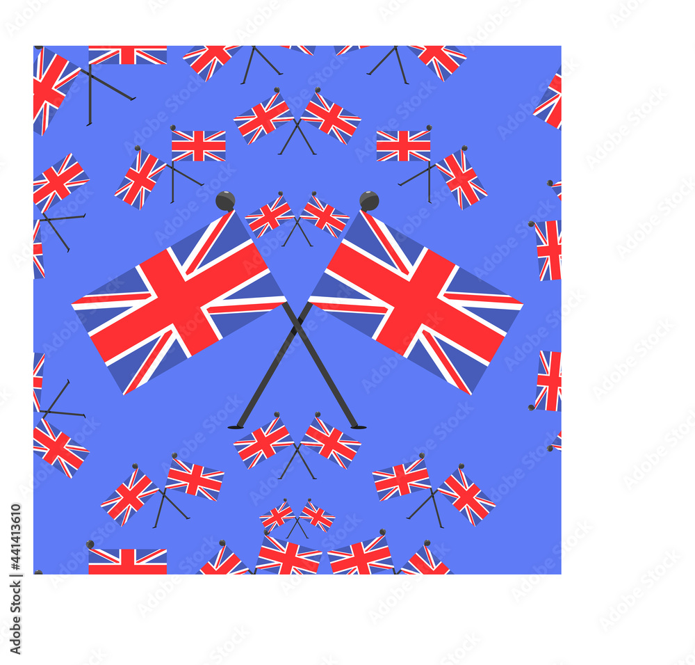 Vector Illustration of Pattern Flags and Blue Colors Background. Stock ...