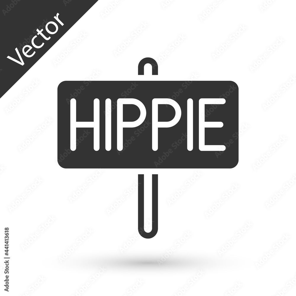Grey Peace icon isolated on white background. Hippie symbol of peace. Vector Grey Peace icon isolated on white background. Hippie symbol of peace. Vector