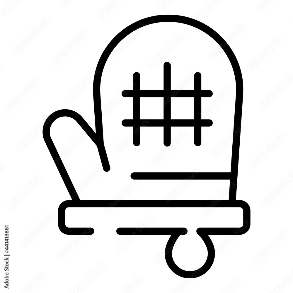 Kitchen glove icon. Outline Kitchen glove vector icon for web design isolated on white background Kitchen glove icon. Outline Kitchen glove vector icon for web design isolated on white background