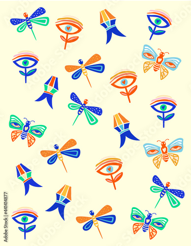 psychedelic colorful kids pattern