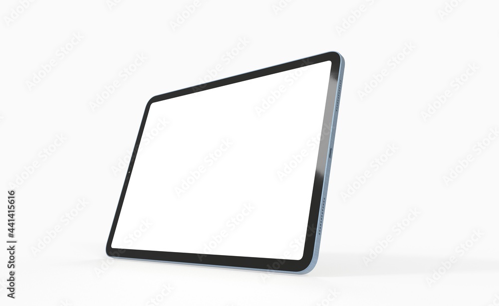 Photo 3D brandless tablet with empty screen isolated ipad Photo 3D brandless tablet with empty screen isolated ipad