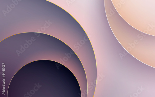 Gradient papercut abstract background circle dimension