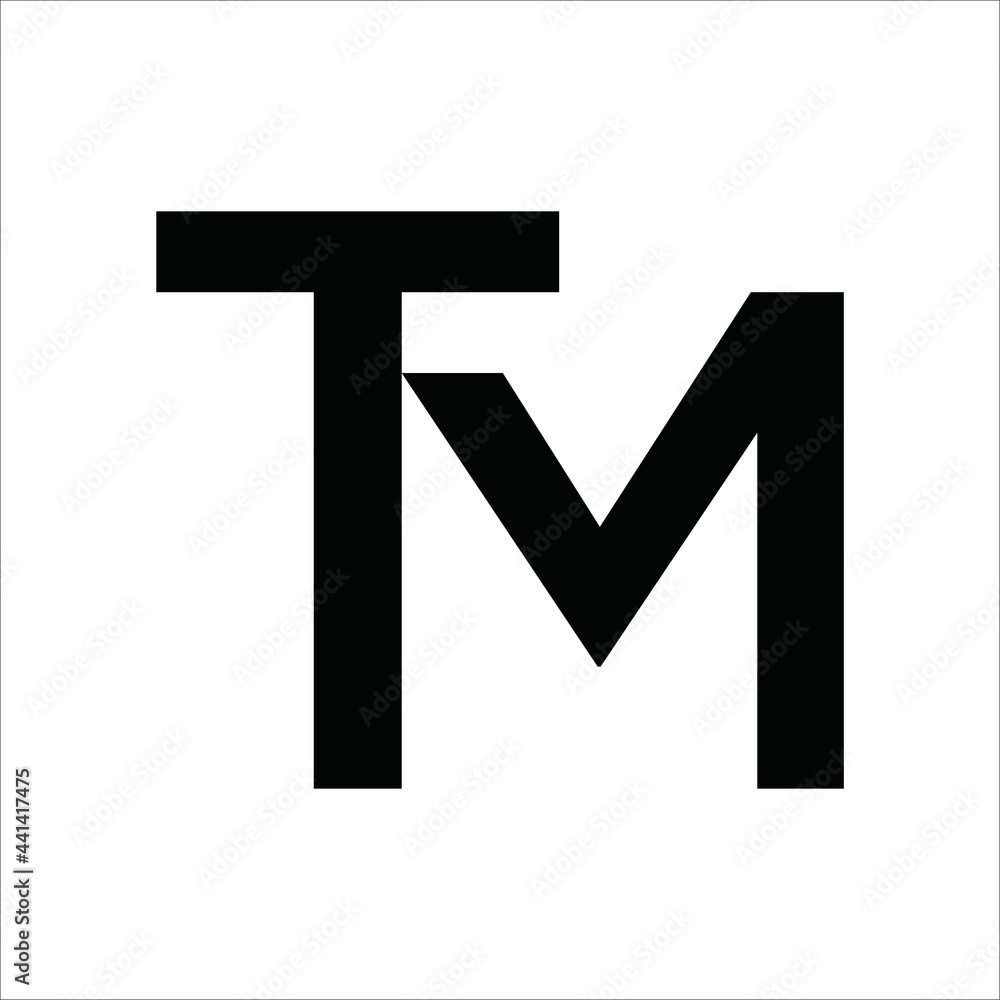 Letter T and M logo vector. template design logo T M Letter T and M logo vector. template design logo T M