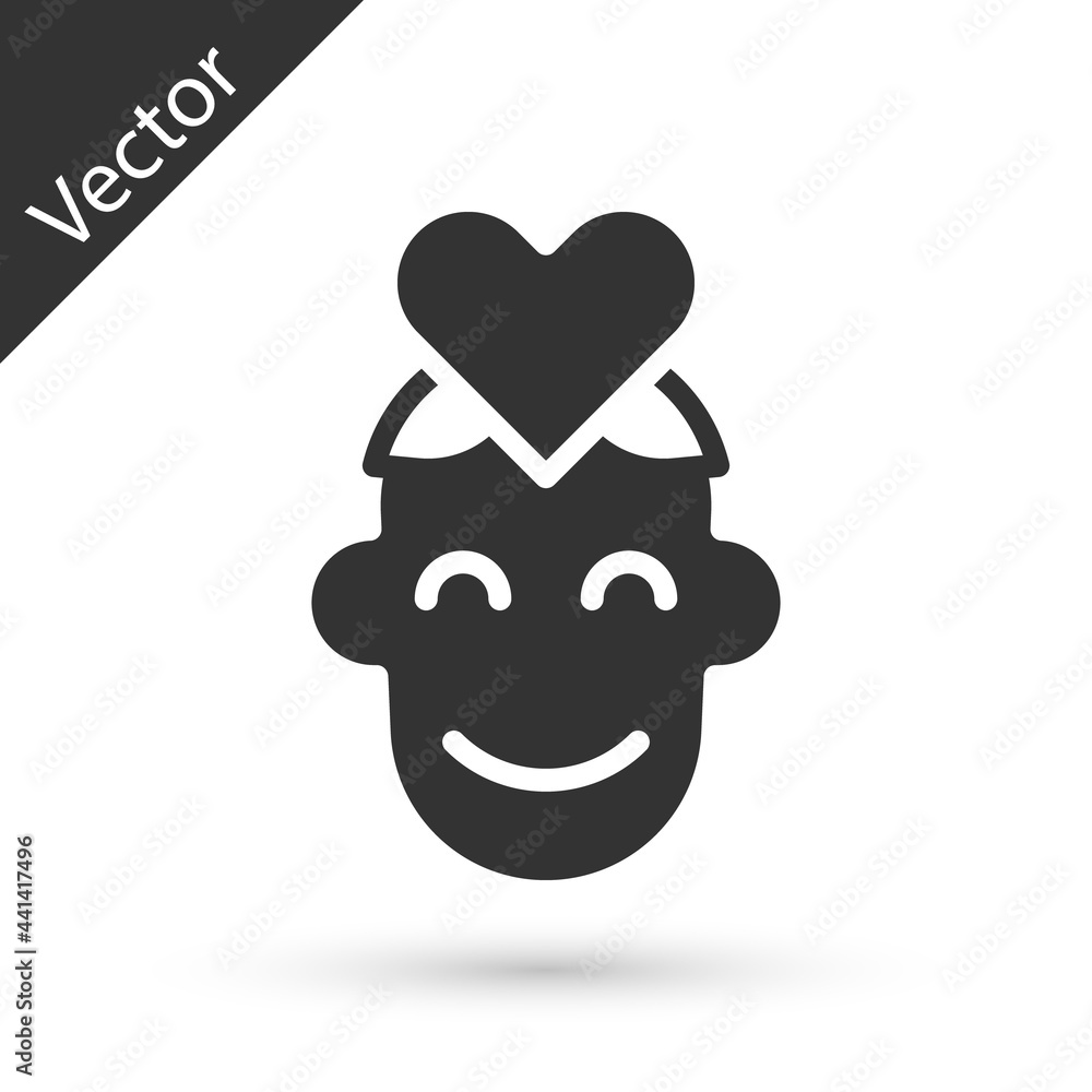 Grey Volunteer icon isolated on white background. Vector Grey Volunteer icon isolated on white background. Vector
