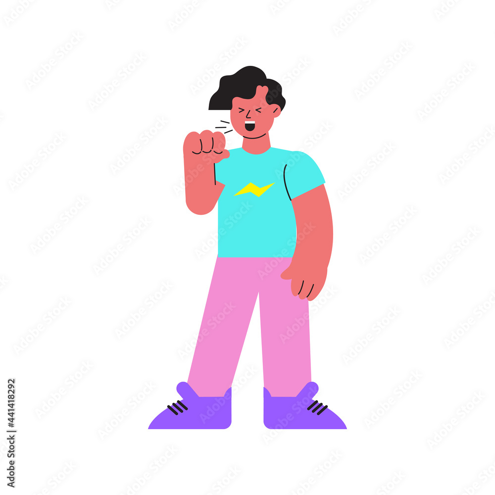 Coughing Man Icon Coughing Man Icon