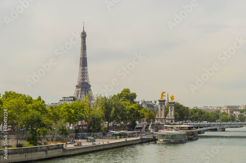 Seine Promenade with Eiffel Tower Paris  © pusteflower9024