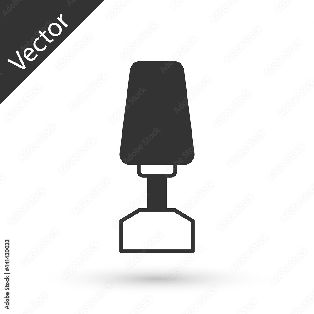 Grey Milling cutter for manicure icon isolated on white background. Apparatus for manicure. Manicure tools. Vector Grey Milling cutter for manicure icon isolated on white background. Apparatus for manicure. Manicure tools. Vector
