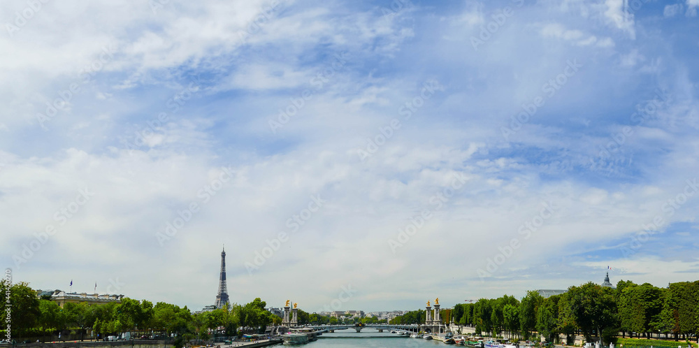 Seine Panorama Paris France 