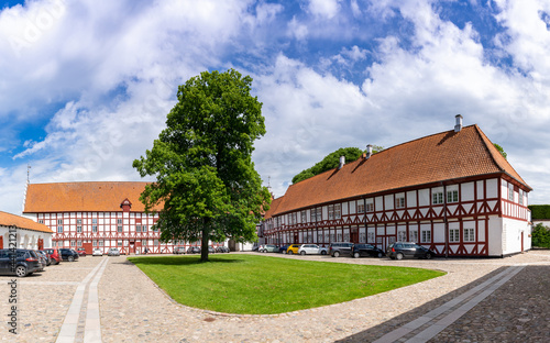 panorama view of the historic Aalborghus Castle in northern Denmark