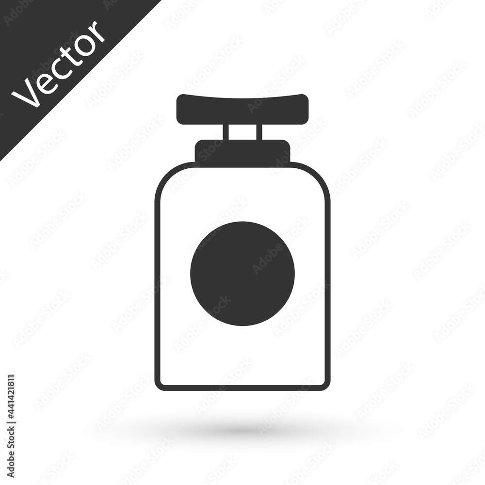 Grey Tube of hand cream icon isolated on white background. Vector Grey Tube of hand cream icon isolated on white background. Vector