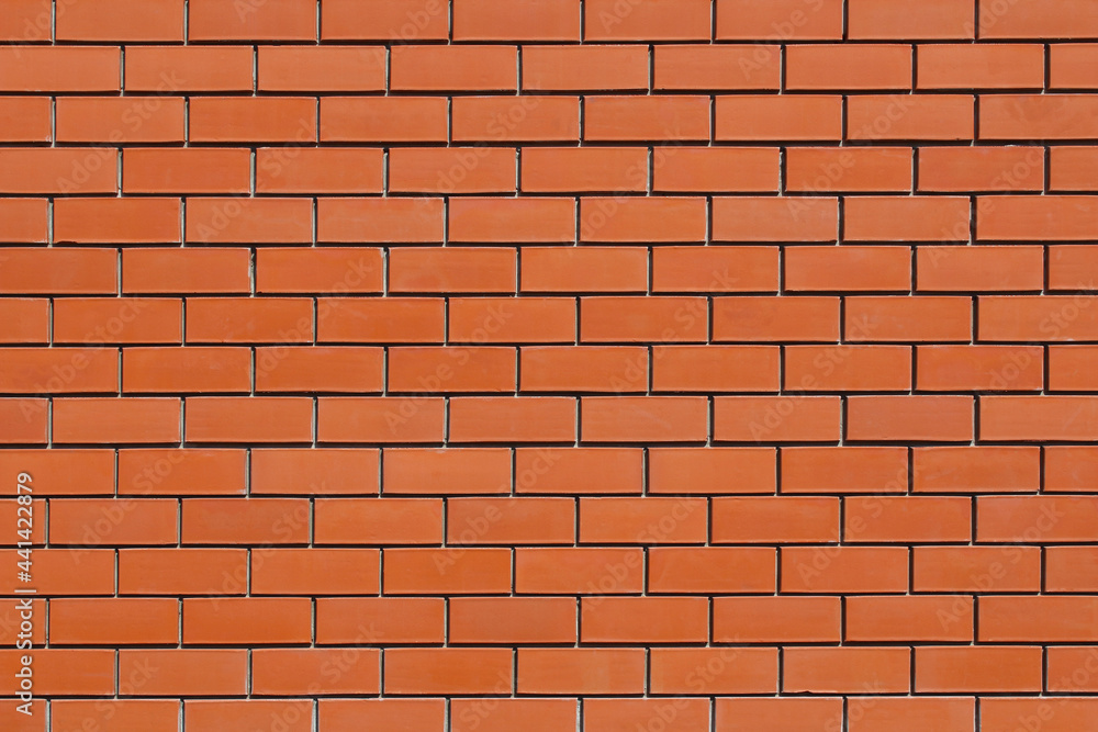 Red brick wall. Close-up. Background. Texture. Red brick wall. Close-up. Background. Texture.