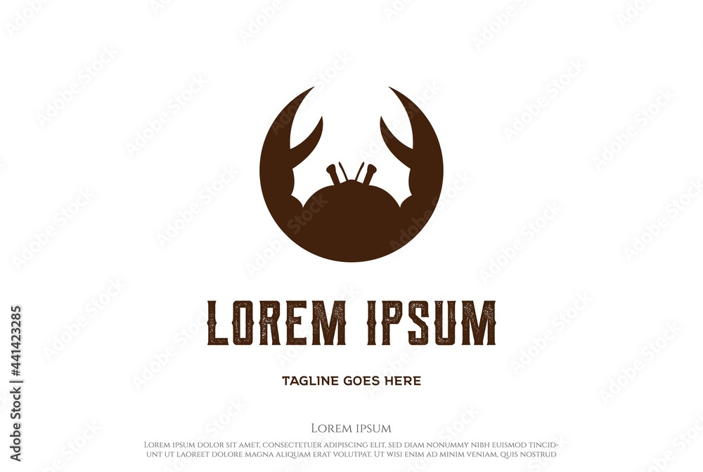 Simple Minimalist Crab Shrimp Prawn Lobster Claw Seafood Restaurant Logo Design Vector Simple Minimalist Crab Shrimp Prawn Lobster Claw Seafood Restaurant Logo Design Vector
