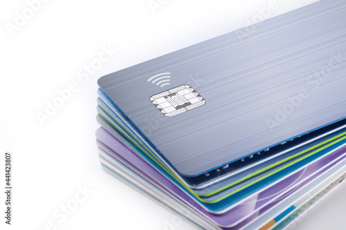 Blank contactless chip credit card