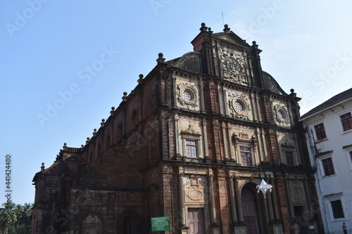 Basilica of bom jesus church in goa taken from lower angle photo