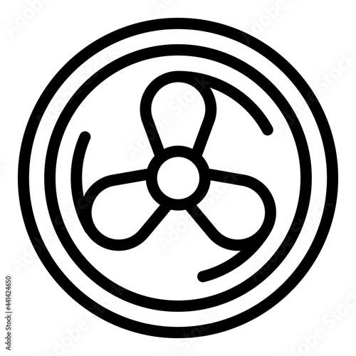 Repair air conditioner fan rotation icon. Outline Repair air conditioner fan rotation vector icon for web design isolated on white background