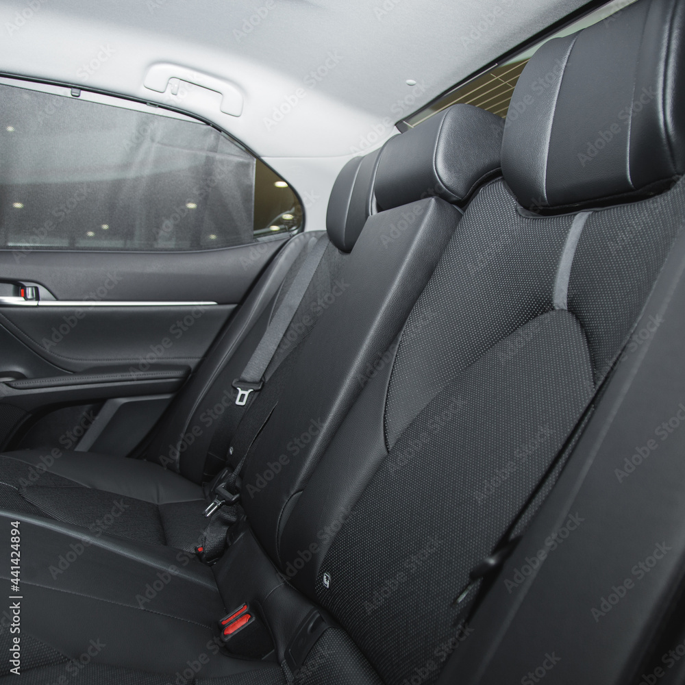 Back passenger seats in modern luxury car Back passenger seats in modern luxury car