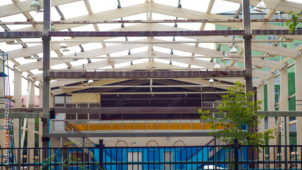 Hangar under construction