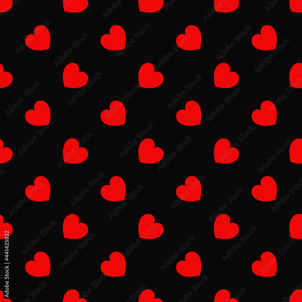 Vector heart pattern, red black print, vector seamless background. Stylish design
Vector heart pattern, red black print, vector seamless background. Stylish design