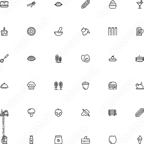 icon vector icon set such as: morning, spicy, disposable, bean, cherry, drinking beer, oat, clip art, juice, disc, fish, icons, horn, asian, froth, bag, leg, crispy, maker, medicine bowl